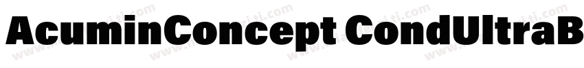 AcuminConcept CondUltraBlackItalic字体转换